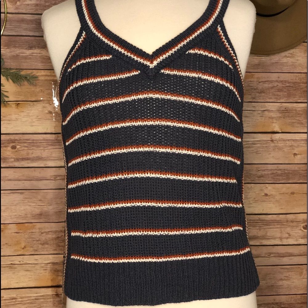 Madewell Stockton Sweater Tank in Stripe Size M